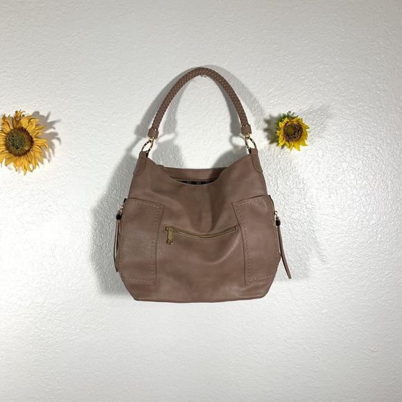 Miztigue Vegan Leather Handbag Shoulder Bag Grace Hobo Mauve Lilac Purse - Picture 4 of 16